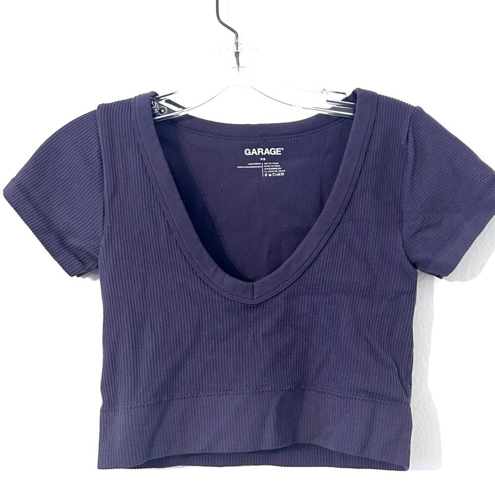 Garage Blue Crop Top Size Small